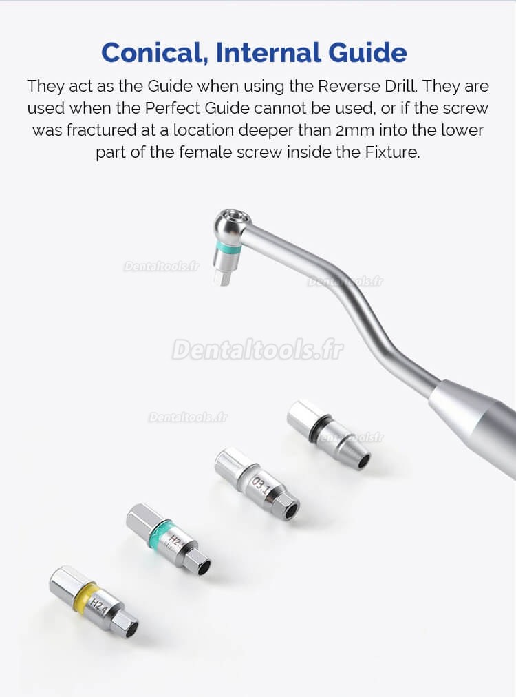 Kit universel d'extraction de vis d'implant cass&eacute;e dentaire